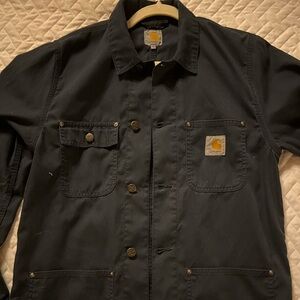Carhartt vintage utility chore shirt navy blue western wear … size medium